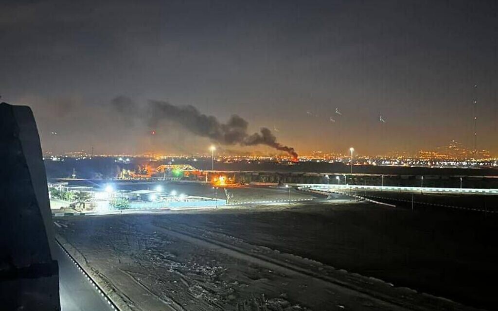 An unconfirmed image circulating on social media purports to show a site of an explosion in the Tehran area in the early hours of October 26, 2024, as Israel announces it is carrying out 'precise strikes' on Iranian military targets.