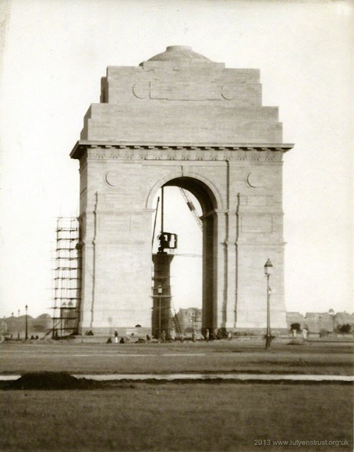 1920s India Gate Under Construction Delhi