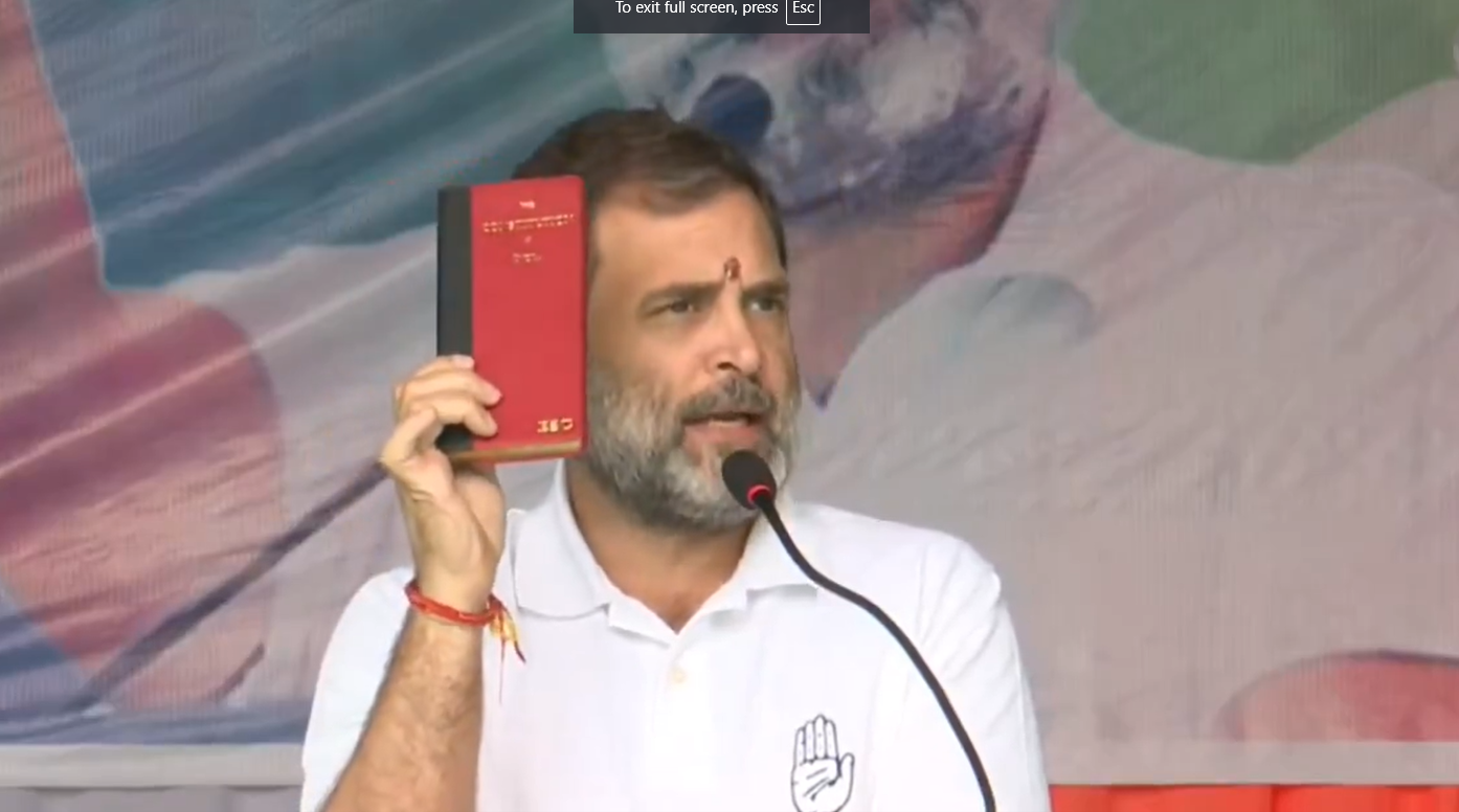 RAHULGANDHI ADDRESSES THE PUBLIC IN MEHARMA, JHARKHAND.